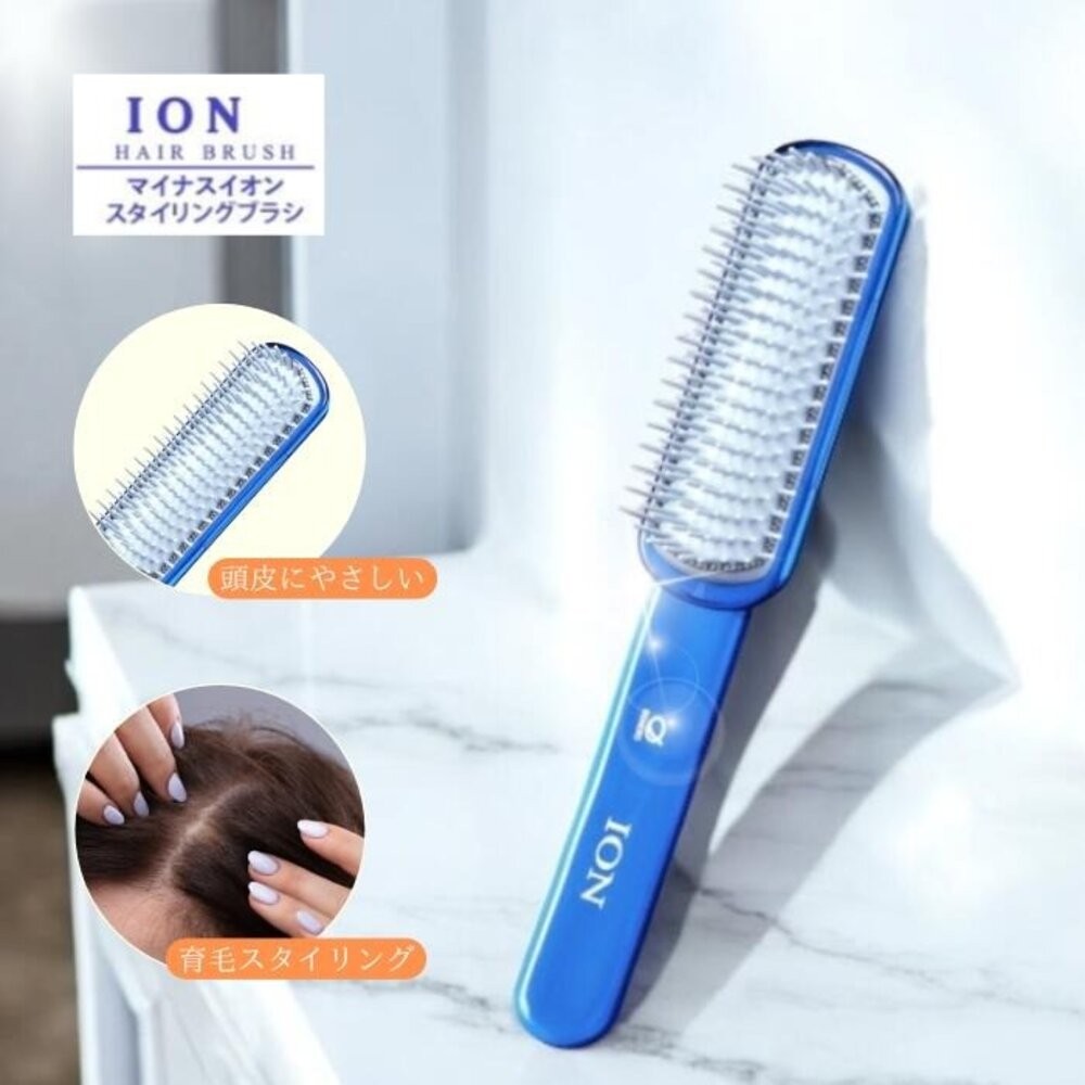 日本 池本刷子 ION 原裝負離子養髮梳 天然礦石 防靜電 頭皮按摩 美髮 育髮梳 負離子梳 扁梳 日本進口-細節圖3