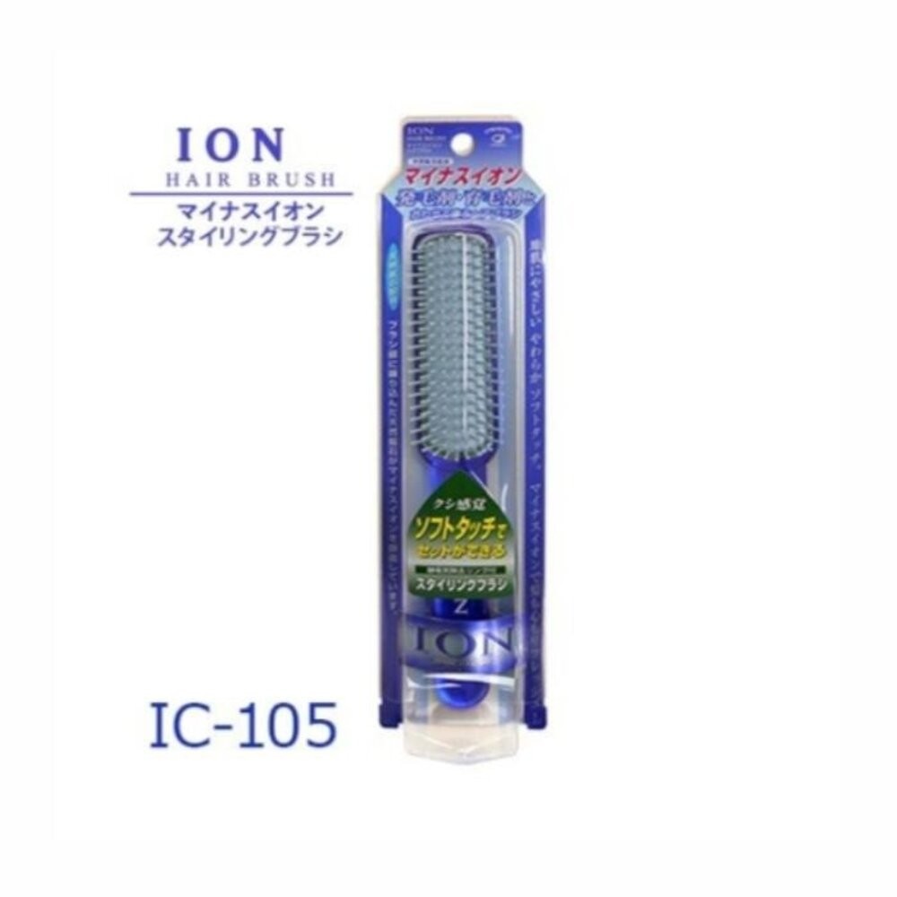日本 池本刷子 ION 原裝負離子養髮梳 天然礦石 防靜電 頭皮按摩 美髮 育髮梳 負離子梳 扁梳 日本進口-細節圖4