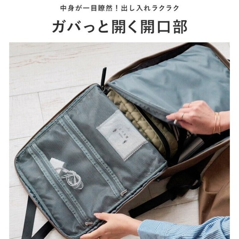 日本 LIZDAYS 超能裝 行李箱機能大背包 2WAY手提/後背 可掛行李箱 大容量輕量 旅行出差神器  日本進口-細節圖3