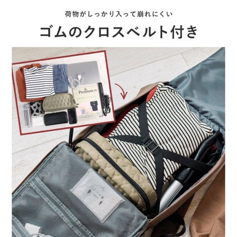 日本 LIZDAYS 超能裝 行李箱機能大背包 2WAY手提/後背 可掛行李箱 大容量輕量 旅行出差神器  日本進口-細節圖4