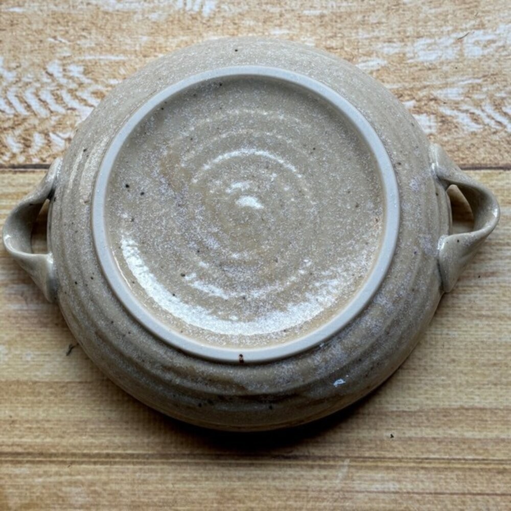 日本製 美濃燒 雙耳盤 陶瓷雙耳圓盤 日式紋理 咖哩盤 燉飯 陶瓷盤 圓盤 盤子  深盤 可堆疊 日本進口-細節圖4