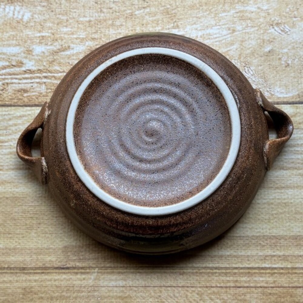 日本製 美濃燒 雙耳盤 陶瓷雙耳圓盤 日式紋理 咖哩盤 燉飯 陶瓷盤 圓盤 盤子  深盤 可堆疊 日本進口-細節圖7