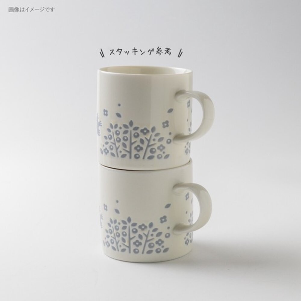 日本開運馬克杯 陶瓷杯 咖啡杯  LINTU 小鳥 植物 美濃燒 馬克杯 杯子 兩色  咖啡杯 300ml 日本進口-細節圖3