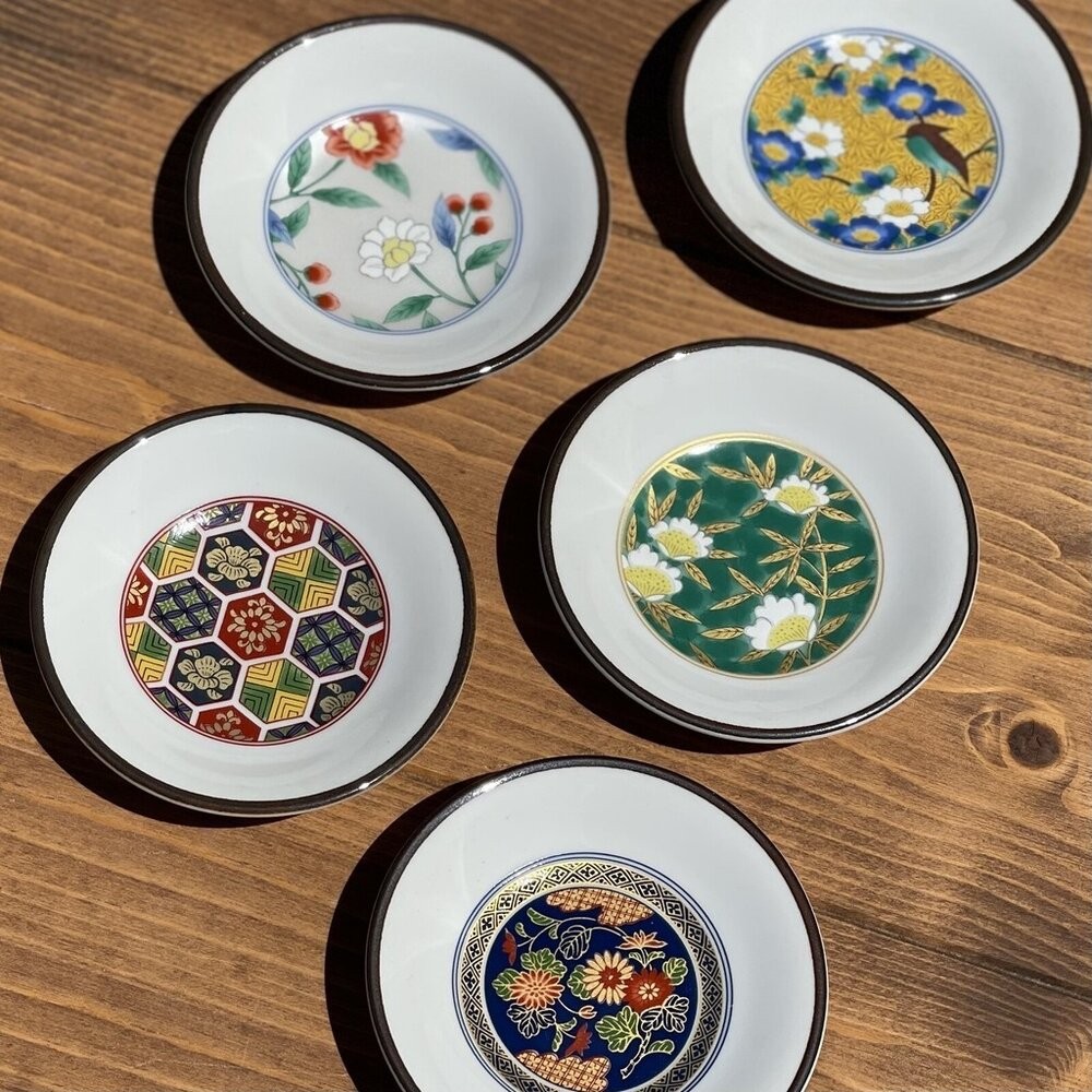 日本進口 美濃燒吾山窯錦丸緣小皿｜小皿 醬油碟 小碟子 小盤子 陶瓷盤 碗盤 碟子 盤子 碗盤器皿 日本製 餐具-細節圖2