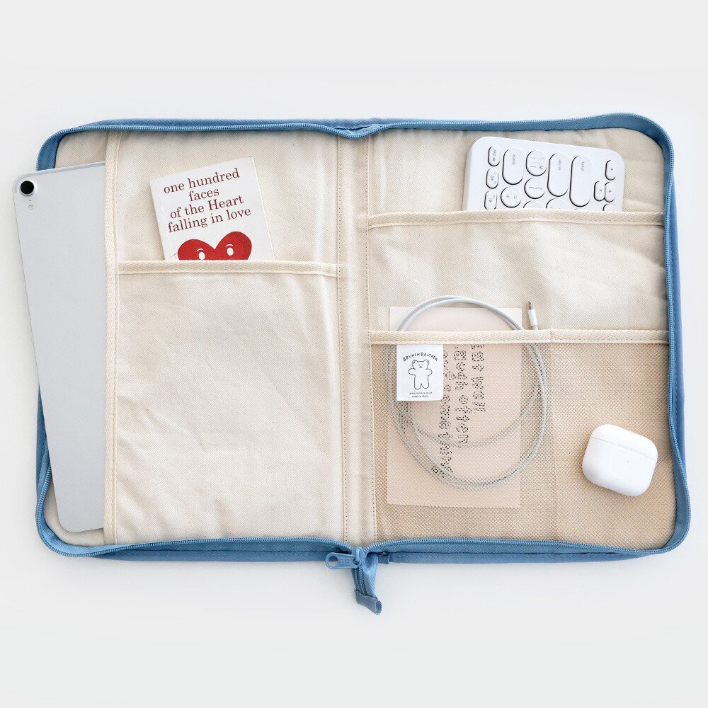 韓國文創Romane 13吋電腦包 兔子 狗狗 貓咪 手提包 手提電腦包 平板包 筆電包 筆電 ipad 日本進口-細節圖6