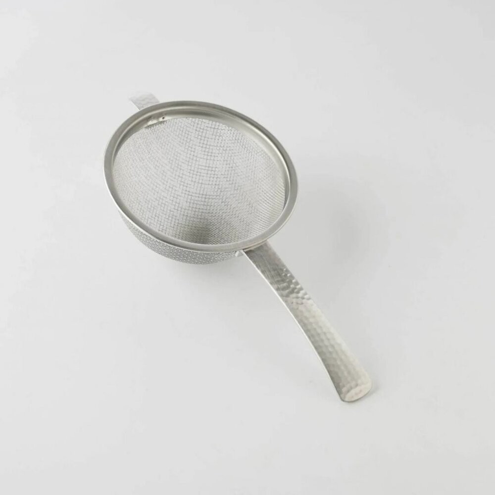 日本製 燕三條 槌目紋帶柄濾茶器 18-8不鏽鋼｜濾茶網 茶篩 濾茶器 茶葉匙 過濾網-細節圖2