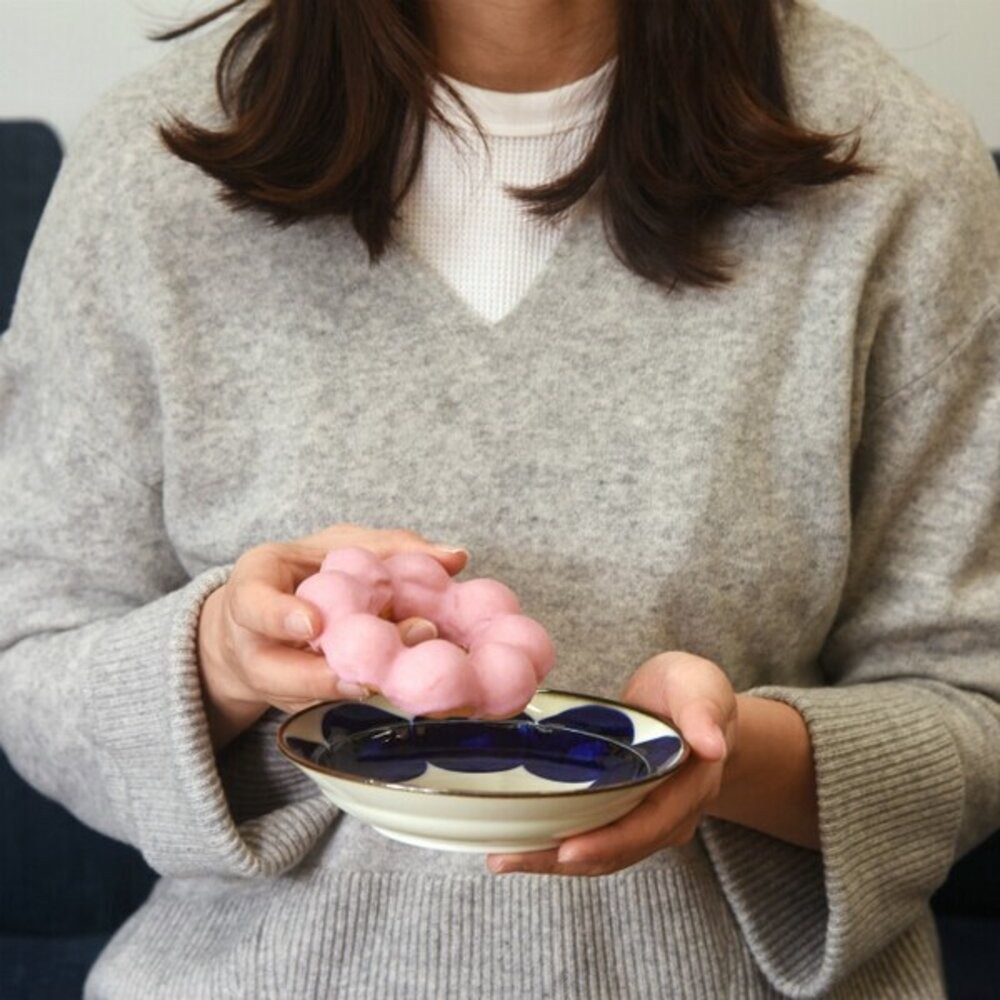 波佐見燒 日本製 Natural69  焦吳須圓盤 手繪陶瓷盤 餐盤 吳須釉 花紋 圓點盤 日本進口-細節圖6