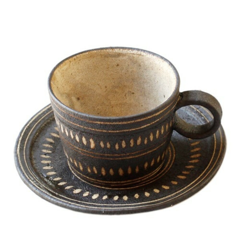 日本製六魯Rokuro咖啡杯 咖啡 茶杯 美濃燒｜陶瓷 餐具 餐盤 碗盤 下午茶 餐具 ig網美-規格圖6