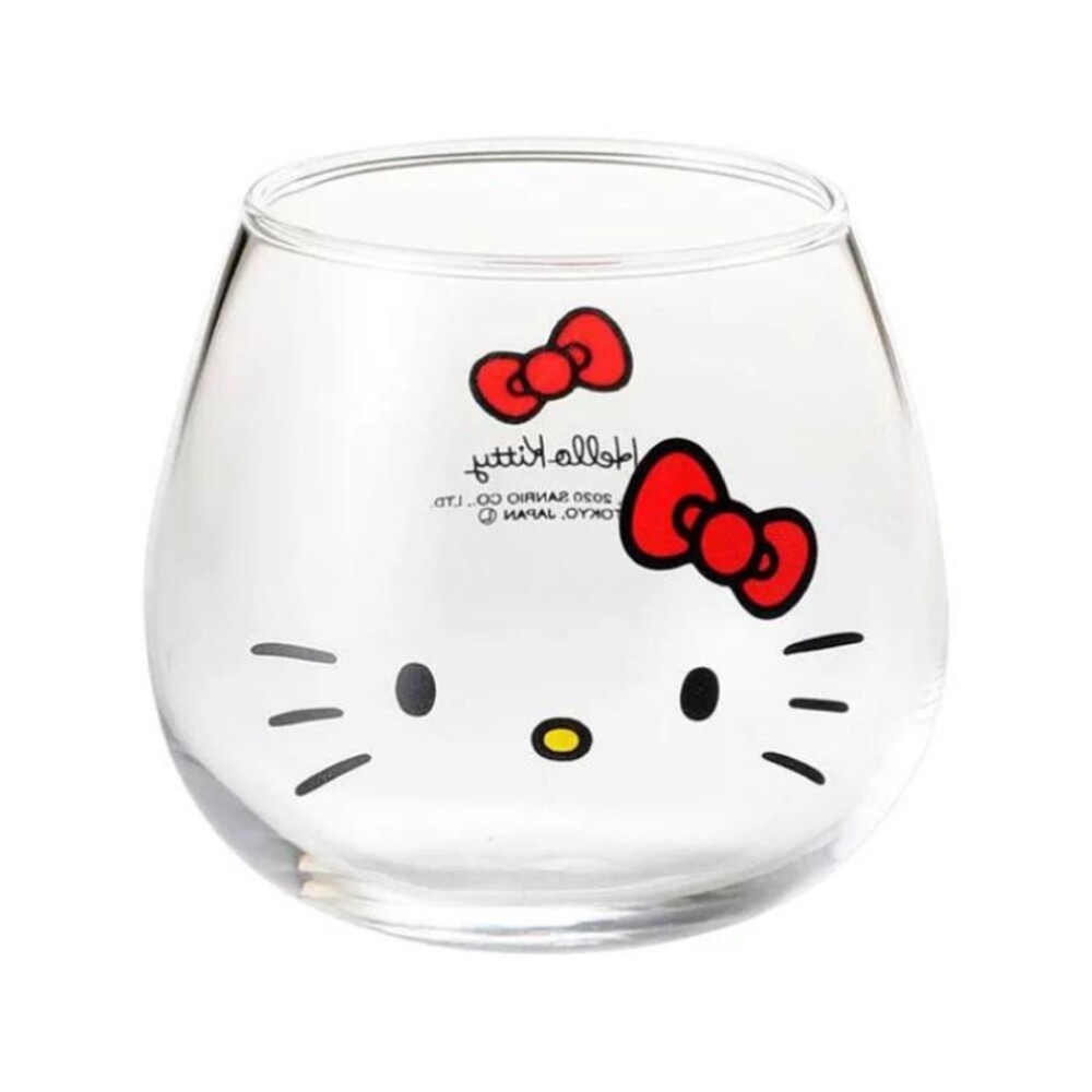 日本製 牛奶玻璃杯 Kitty/布丁狗/美樂蒂｜三麗鷗 不倒翁 玻璃杯 附專用外盒 無把手杯 水杯-規格圖6