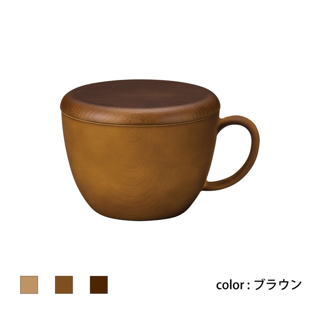 木紋杯附蓋 杯子 日本製 NH home  湯碗 450ml｜餐具 耐摔 木紋 沙拉盤 露營 野餐-細節圖6