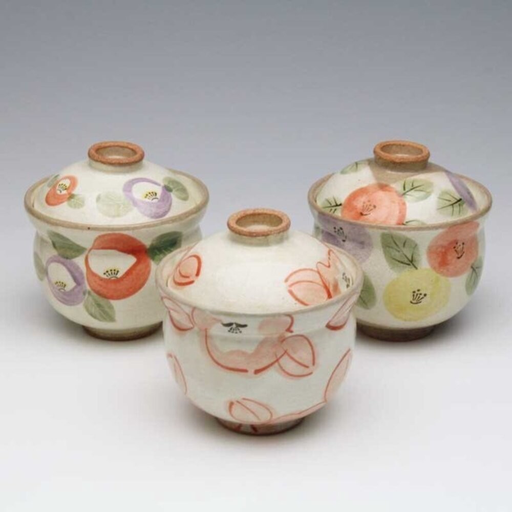 日本製紅色陶瓷過年吉祥蓋碗 碗 蒸蛋碗 甜點碗 | 茶碗蒸 日本碗 帶蓋碗 湯盅 湯碗 燕窩碗-細節圖2