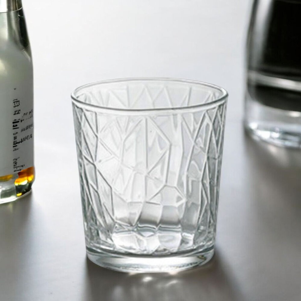 日本 鑽石雕刻玻璃杯 220ml 威士忌 冰酒杯 水杯 | 咖啡杯 烈酒杯 調酒杯 玻璃杯 啤酒杯-細節圖2