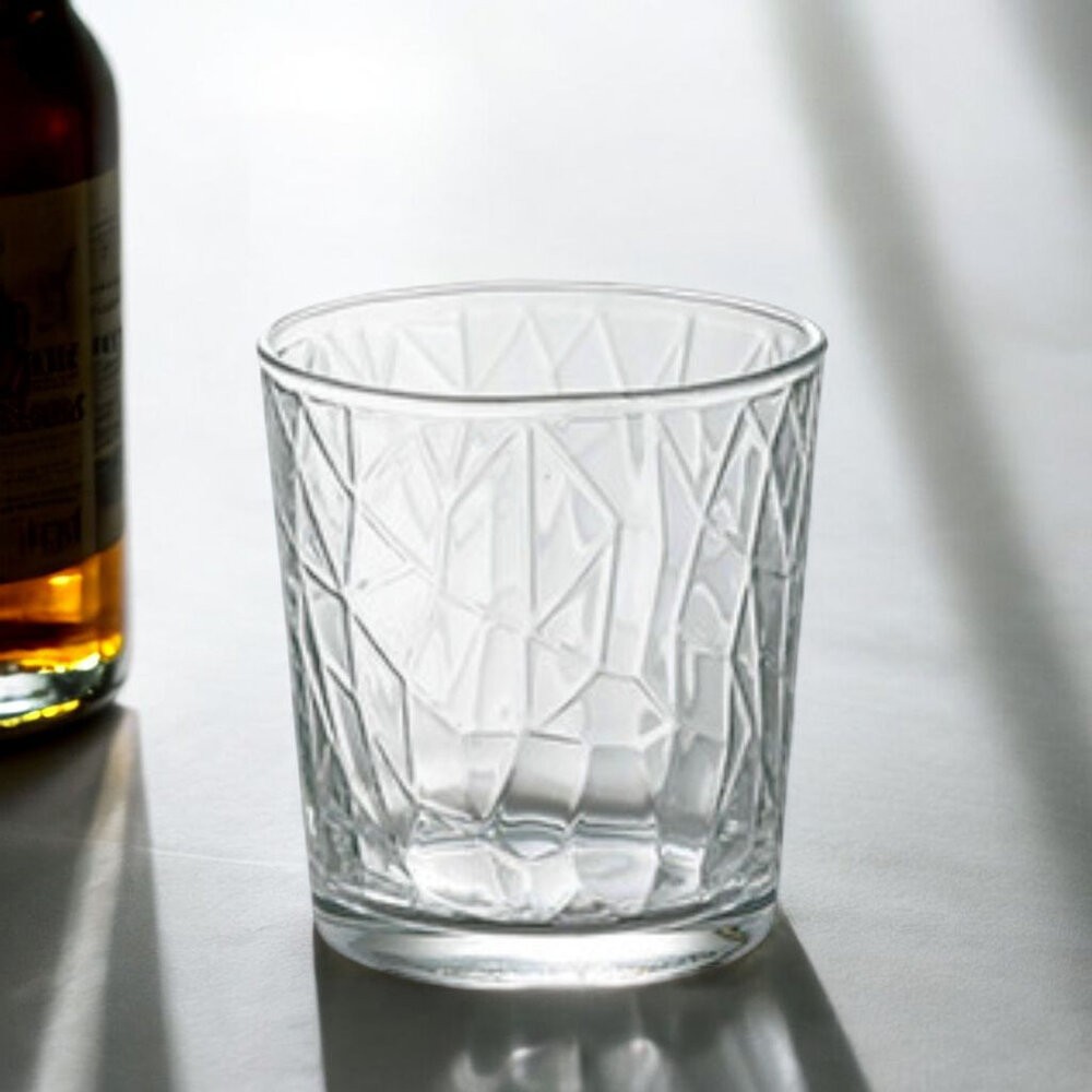 日本 鑽石雕刻玻璃杯 220ml 威士忌 冰酒杯 水杯 | 咖啡杯 烈酒杯 調酒杯 玻璃杯 啤酒杯-細節圖3
