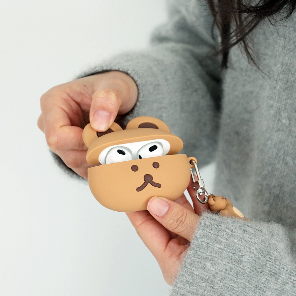 韓國文創Romane AirPods3矽膠保護套 | 耳機保護套 耳機殼 藍芽耳機保護殼 多拿熊系列-細節圖5