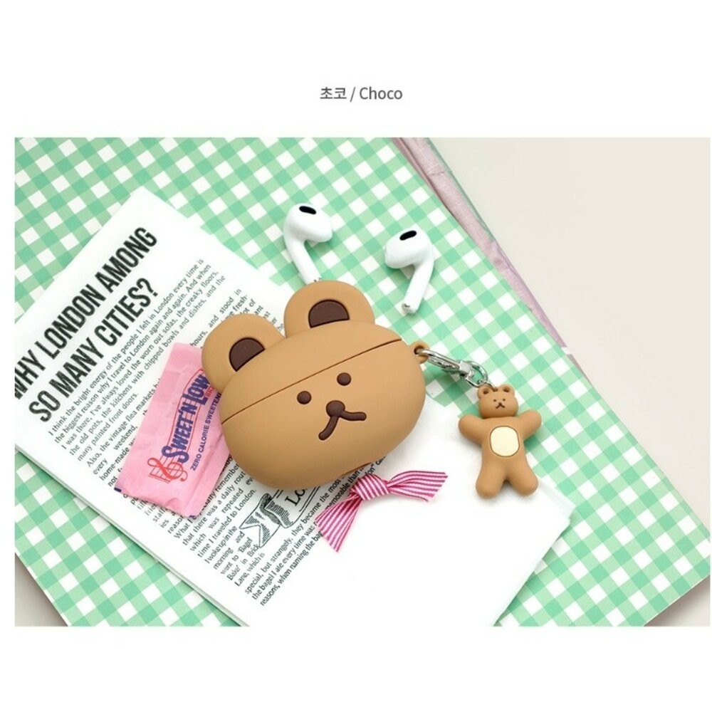 韓國文創Romane AirPods3矽膠保護套 | 耳機保護套 耳機殼 藍芽耳機保護殼 多拿熊系列-規格圖8