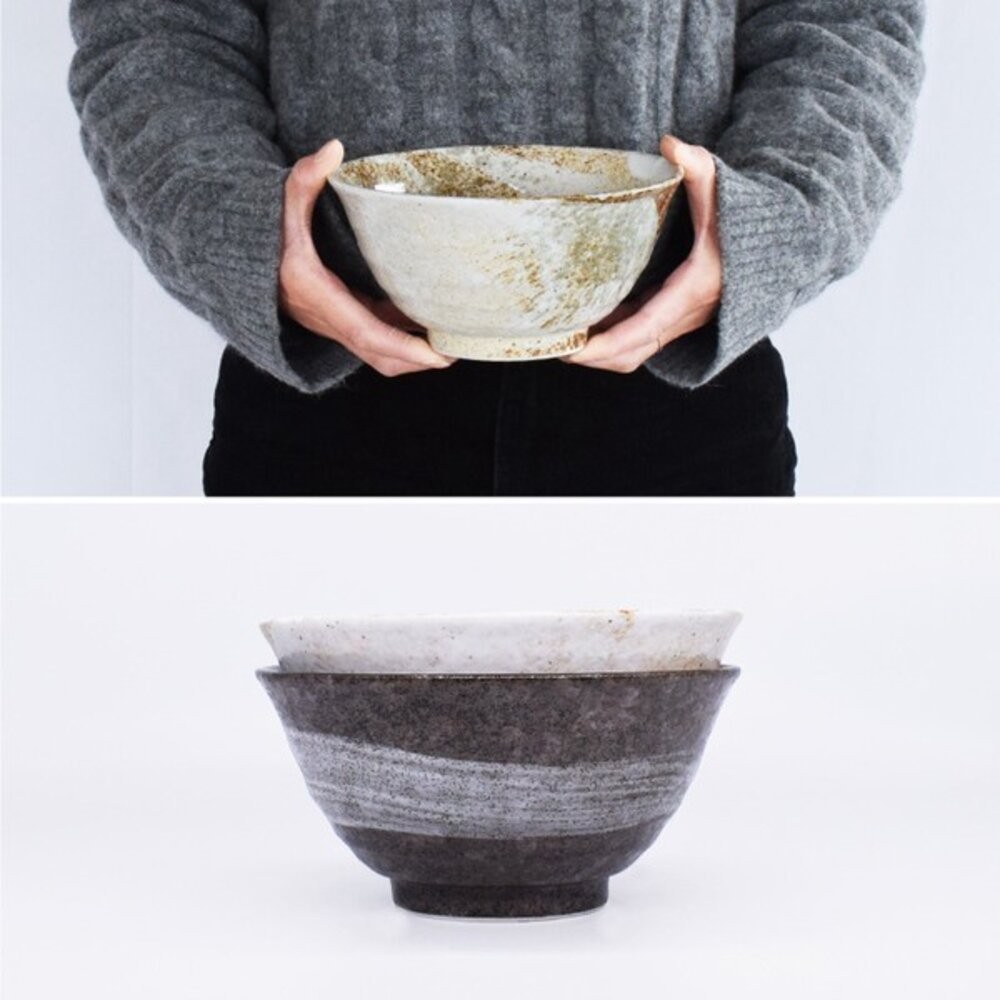 日本製 美濃燒 烏龍麵碗 5.5寸 陶瓷碗公 三色 | 雪志野 烏冬碗 麵碗 拉麵碗 湯碗 丼飯碗 手工大碗 日本進口-細節圖8