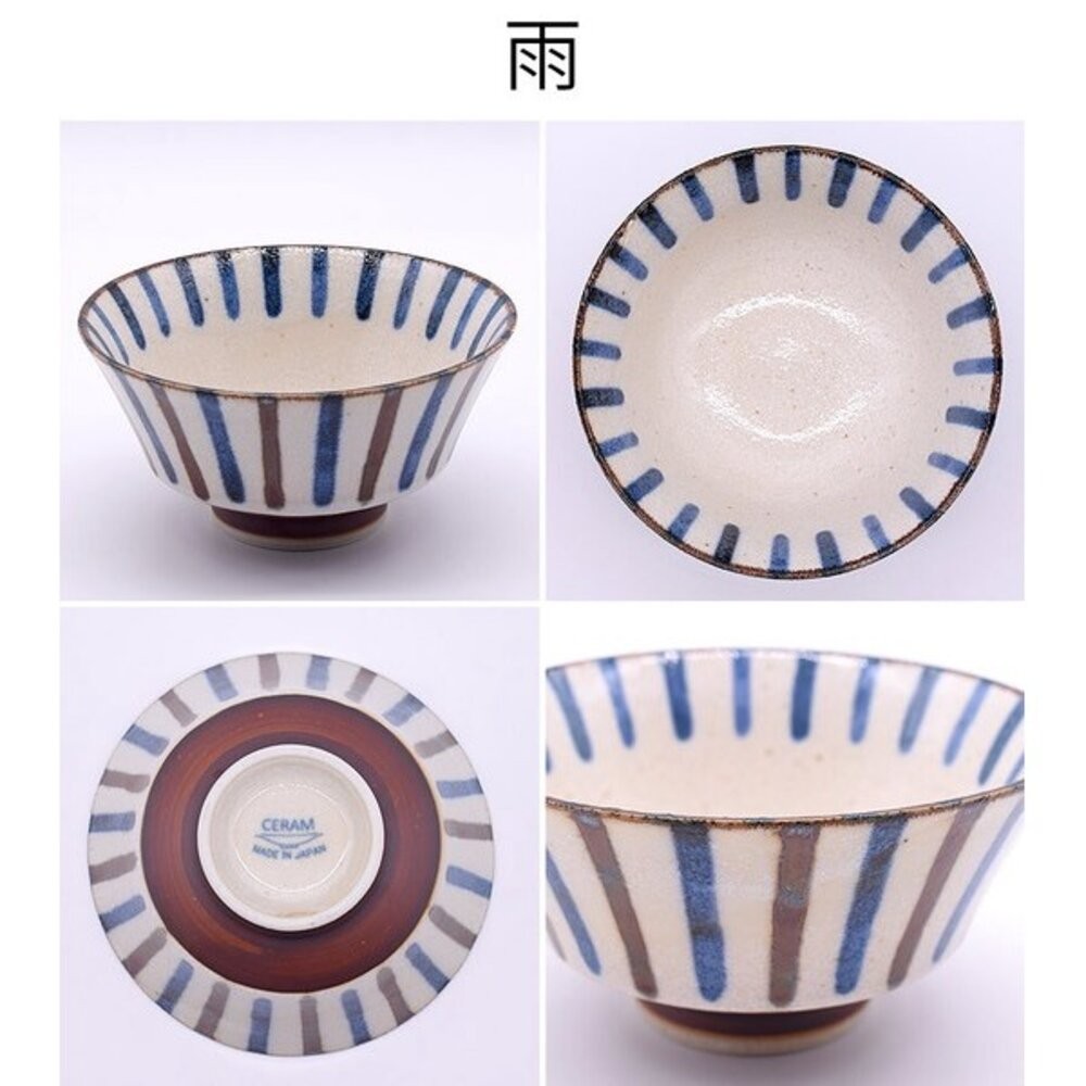 日本 美濃燒 手繪粗陶飯碗 釉下彩 家用碗 | 日本製飯碗 小碗 日式碗 陶瓷碗 多用碗 飯碗 美濃燒碗-細節圖5