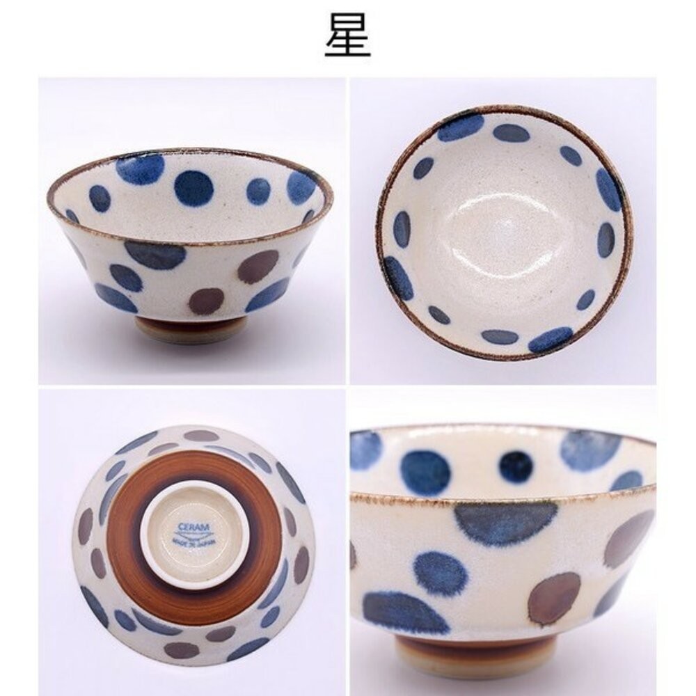 日本 美濃燒 手繪粗陶飯碗 釉下彩 家用碗 | 日本製飯碗 小碗 日式碗 陶瓷碗 多用碗 飯碗 美濃燒碗-規格圖7