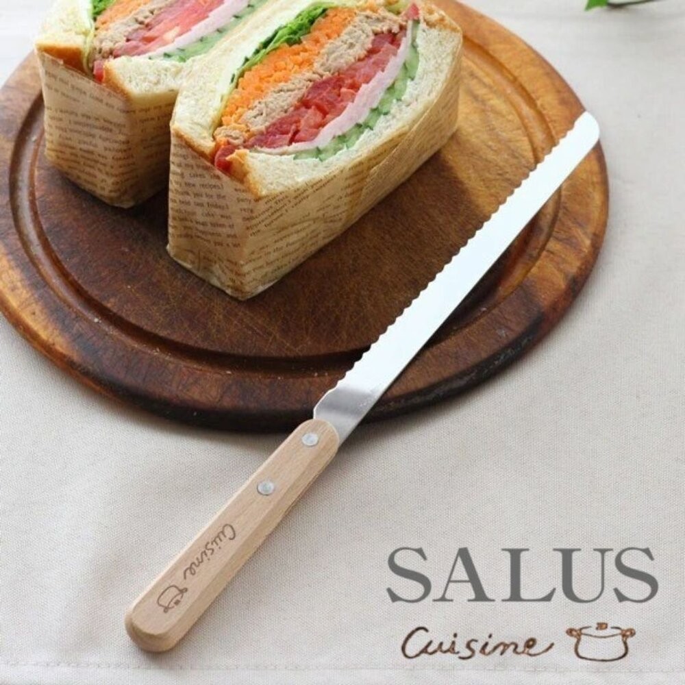 SALUS 佐藤金屬 Cuisine 木柄系列 | 日本燕三條 餐具 廚房餐具 麵包刀 打蛋器 削皮刀-細節圖2