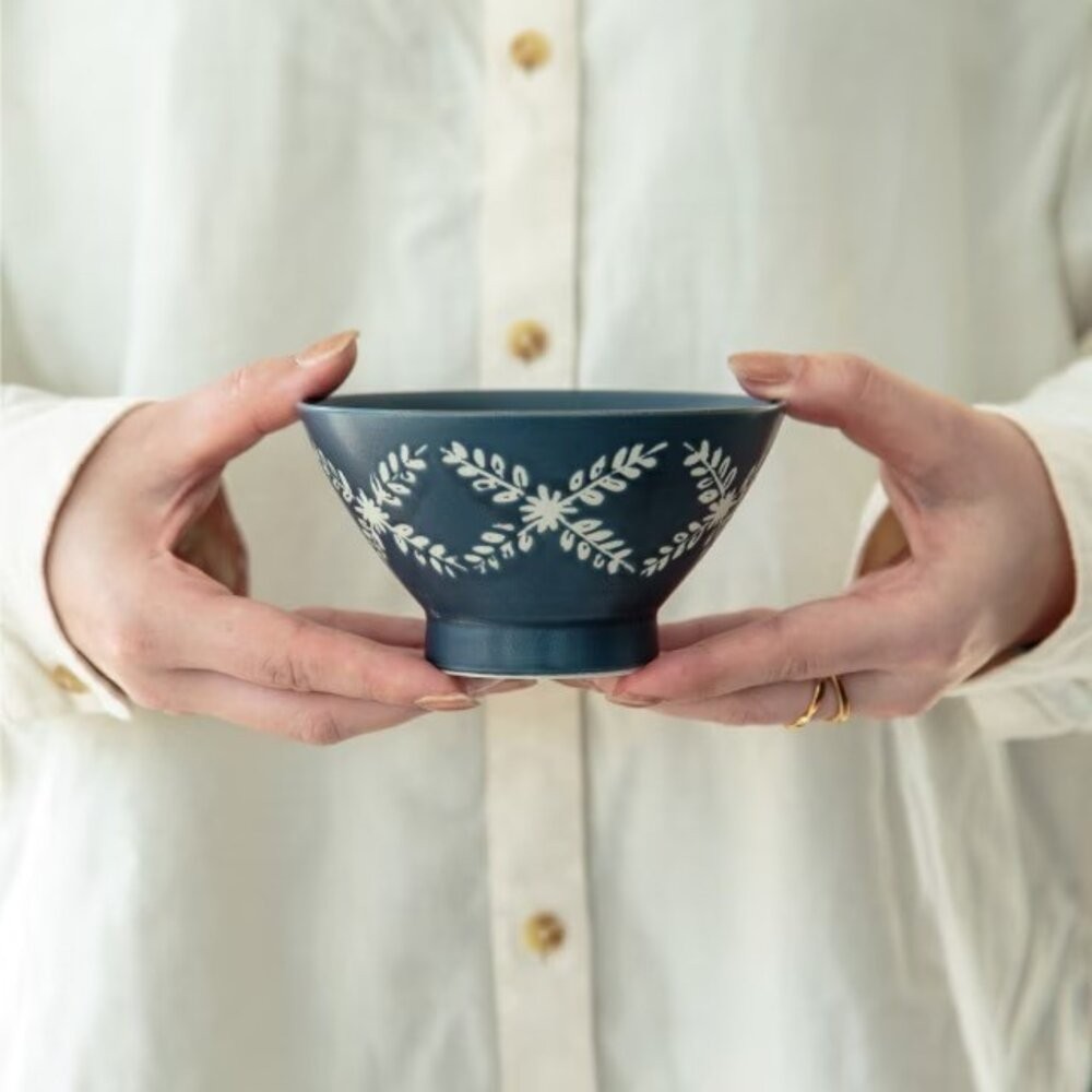 日本製 波佐見燒 飯碗 BISQUE 綾葉 | 高台碗 夫妻碗 對碗 陶瓷碗 結婚禮物-細節圖7