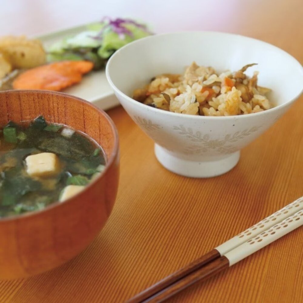 日本製 波佐見燒 飯碗 BISQUE 綾葉 | 高台碗 夫妻碗 對碗 陶瓷碗 結婚禮物-細節圖8
