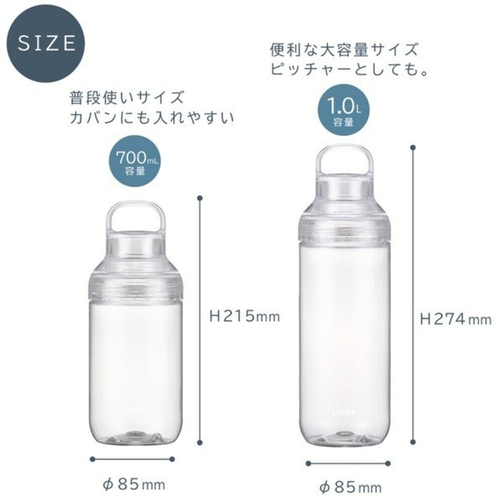 日本OSK LIPPY 極美輕量水瓶 喝的安心 | 700ml 1000ml 大容量 運動水壺-細節圖6