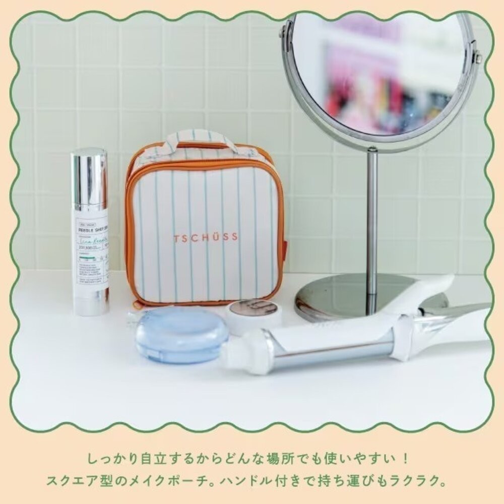 日本 BISQUE 雙面收納化妝包 大容量化妝包 | 分層化妝包 立式化妝包 盥洗包 旅行收納袋 化妝包-細節圖2