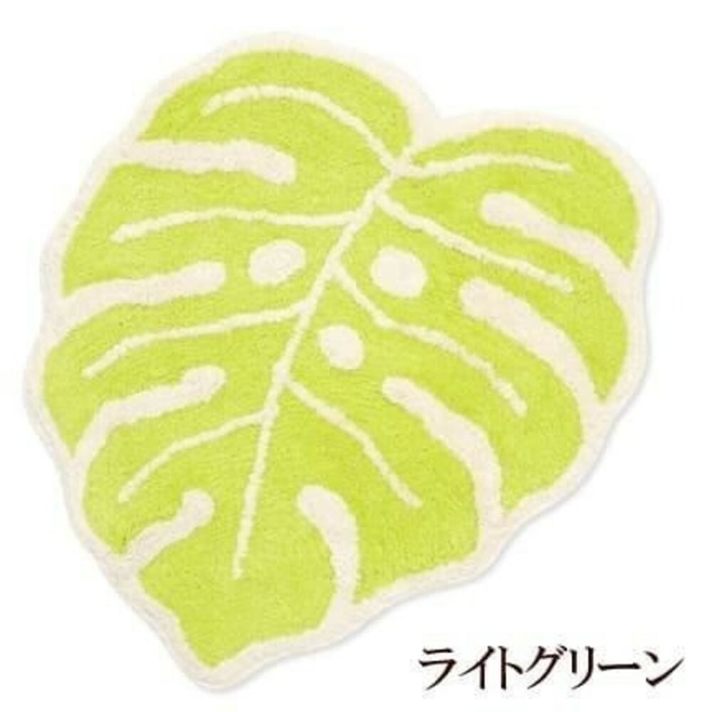 日本植物龜背芋造型地墊 腳踏墊 | 絨毛地墊 空間綠化 擺飾 地毯 造型地墊 廚房地墊 浴廁地墊-規格圖6