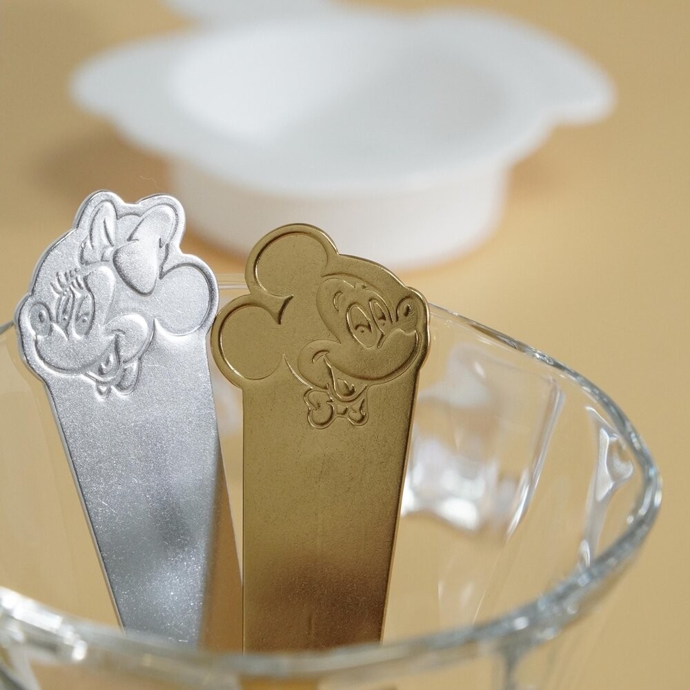 日本 米妮 米奇 冰淇淋湯勺 溫感導熱 迪士尼 | 餐具 冰淇淋 布丁 蛋糕 甜點湯匙 湯勺 兒童餐具 日本進口-細節圖2