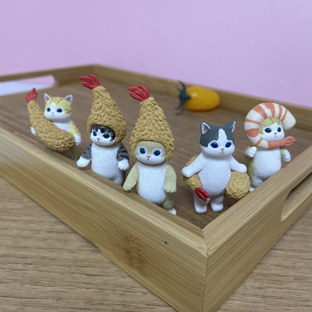 售完不補 日本 mofusand 炸蝦 貓咪 扭蛋 公仔｜ 扭蛋公仔 辦公室療癒小物 貓咪公仔 扭蛋公仔 貓福珊迪-細節圖3