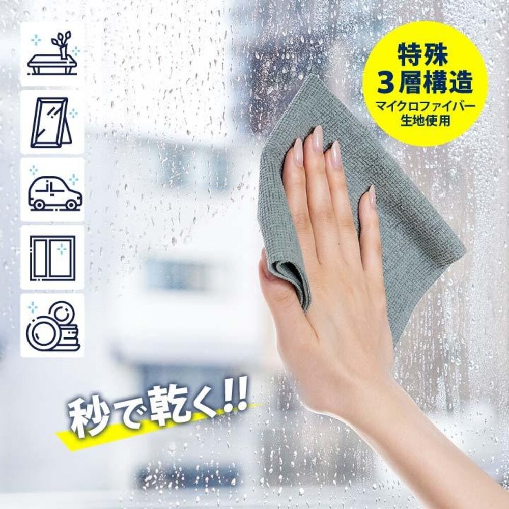 日本 COGIT 忍者 秒乾 零水漬 機能抹布 | 吸水抹布 快乾抹布 廚房抹布 超細纖維 去汙抹布-細節圖7