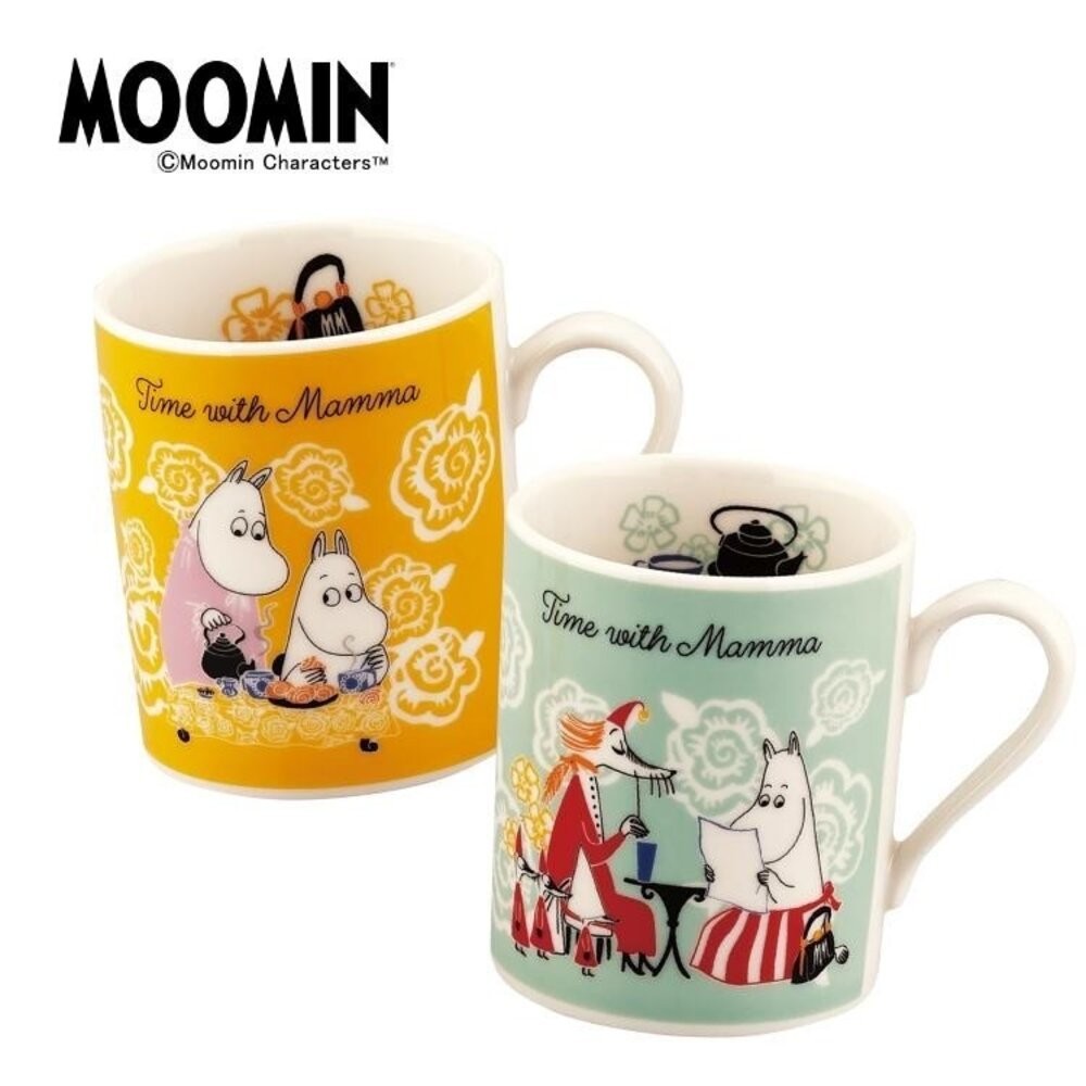 日本製 北歐姆明造型馬克杯320ml 黃色 綠色 | 可微波 MOOMIN 拿鐵杯 對杯 咖啡杯 可愛馬克杯-細節圖4