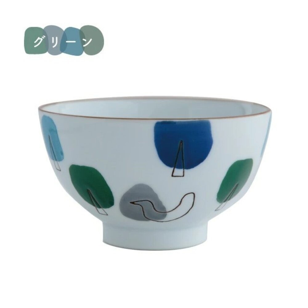 日本製 波佐見燒 童趣森林圖案茶碗對碗10.7cm | BISQUE 餐具碗 造型碗 陶瓷飯碗-細節圖7