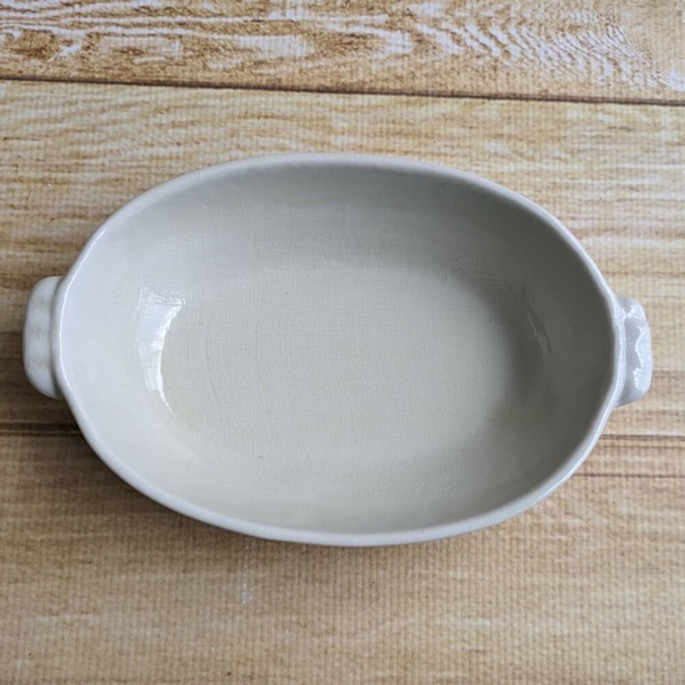 日本製美濃燒 日式雙耳陶瓷烤盤 17cm | 焗烤盤 沙拉盤 橢圓盤 烘焙烤盤 烤皿 燉飯 燉麵 甜點烤盤-細節圖5