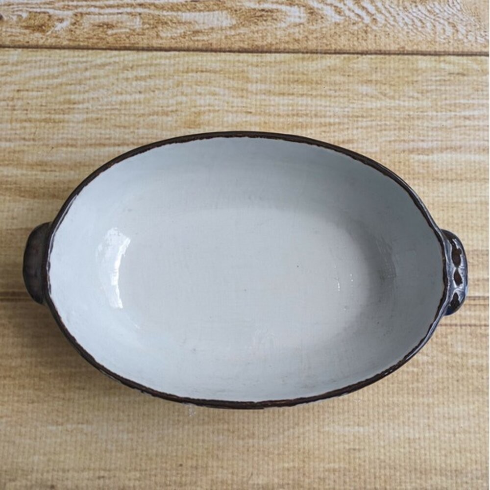 日本製美濃燒 日式雙耳陶瓷烤盤 17cm | 焗烤盤 沙拉盤 橢圓盤 烘焙烤盤 烤皿 燉飯 燉麵 甜點烤盤-細節圖8