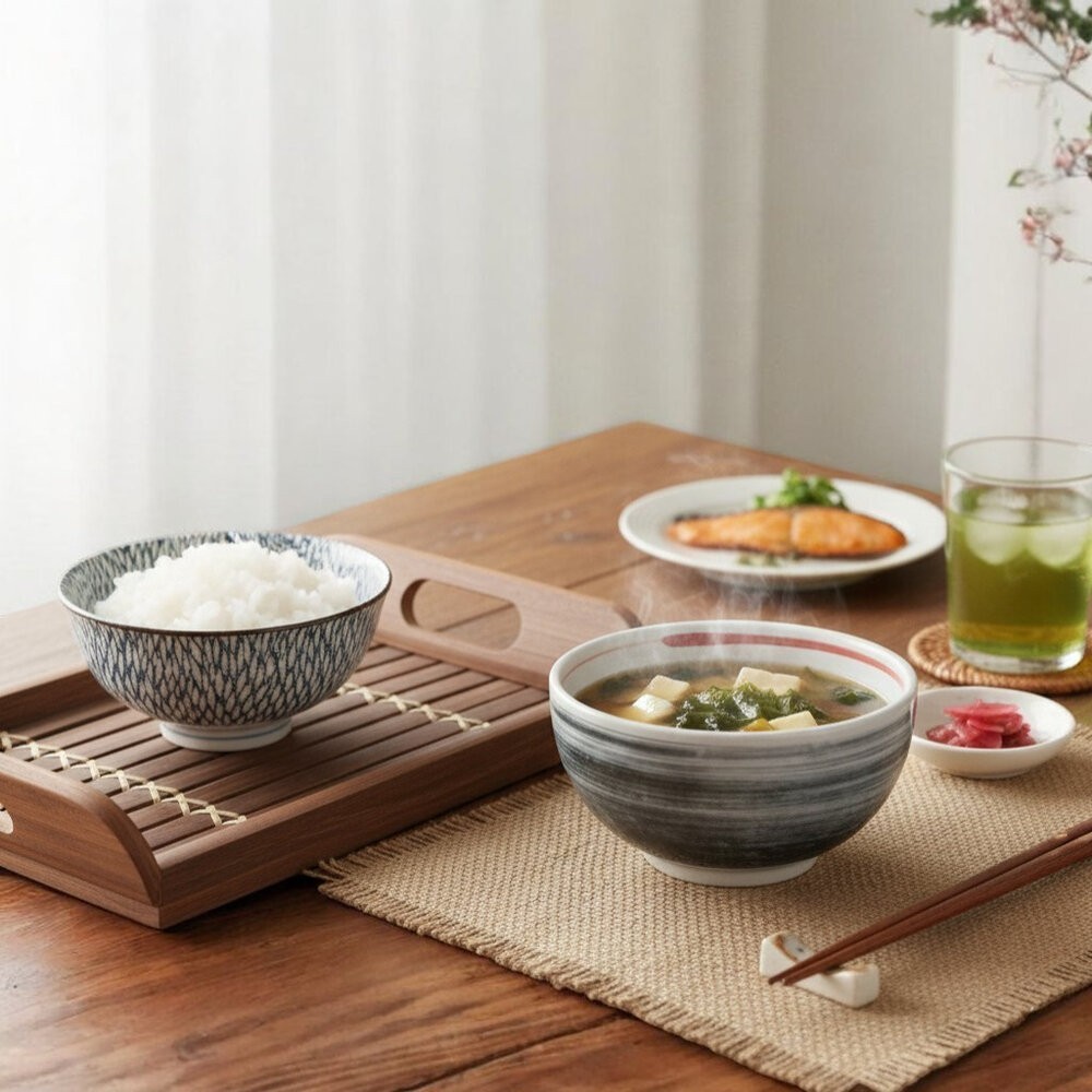 日本製 美濃燒 飯碗 十草碗 釉面漸層碗 昭和製陶碗 | 拉麵碗 湯碗 餐碗 陶瓷碗 家用碗 日系碗-細節圖2