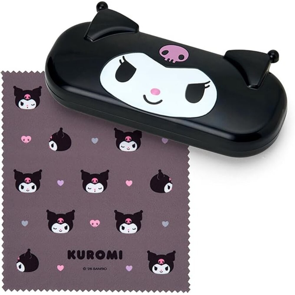 日本三麗鷗新品 硬殼眼鏡盒 附眼鏡布 | Kitty 大耳狗 帕恰狗 酷洛米 眼鏡收納 可愛眼鏡盒-細節圖3