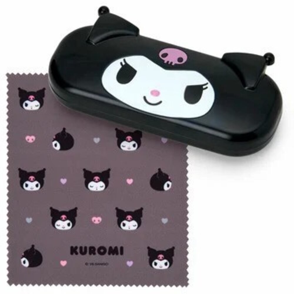 日本三麗鷗新品 硬殼眼鏡盒 附眼鏡布 | Kitty 大耳狗 帕恰狗 酷洛米 眼鏡收納 可愛眼鏡盒-規格圖10