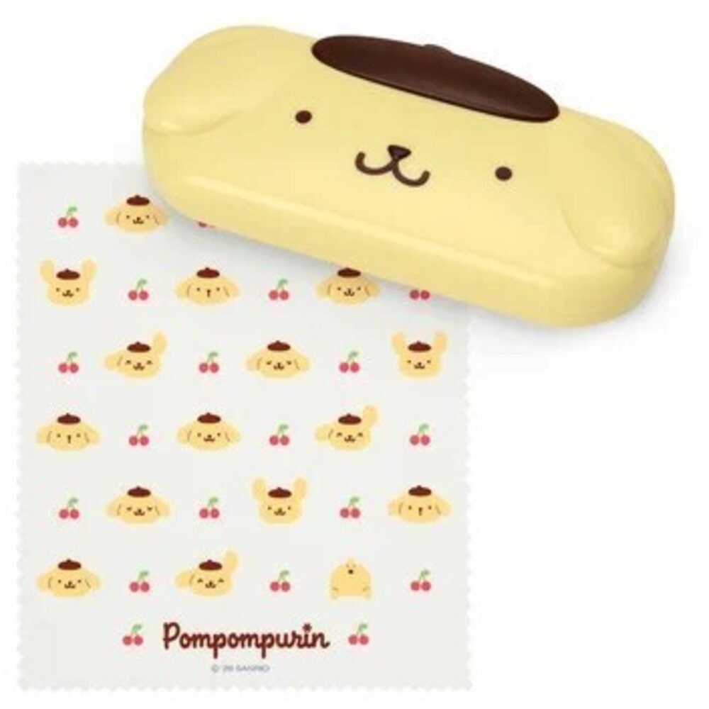 日本三麗鷗新品 硬殼眼鏡盒 附眼鏡布 | Kitty 大耳狗 帕恰狗 酷洛米 眼鏡收納 可愛眼鏡盒-規格圖10
