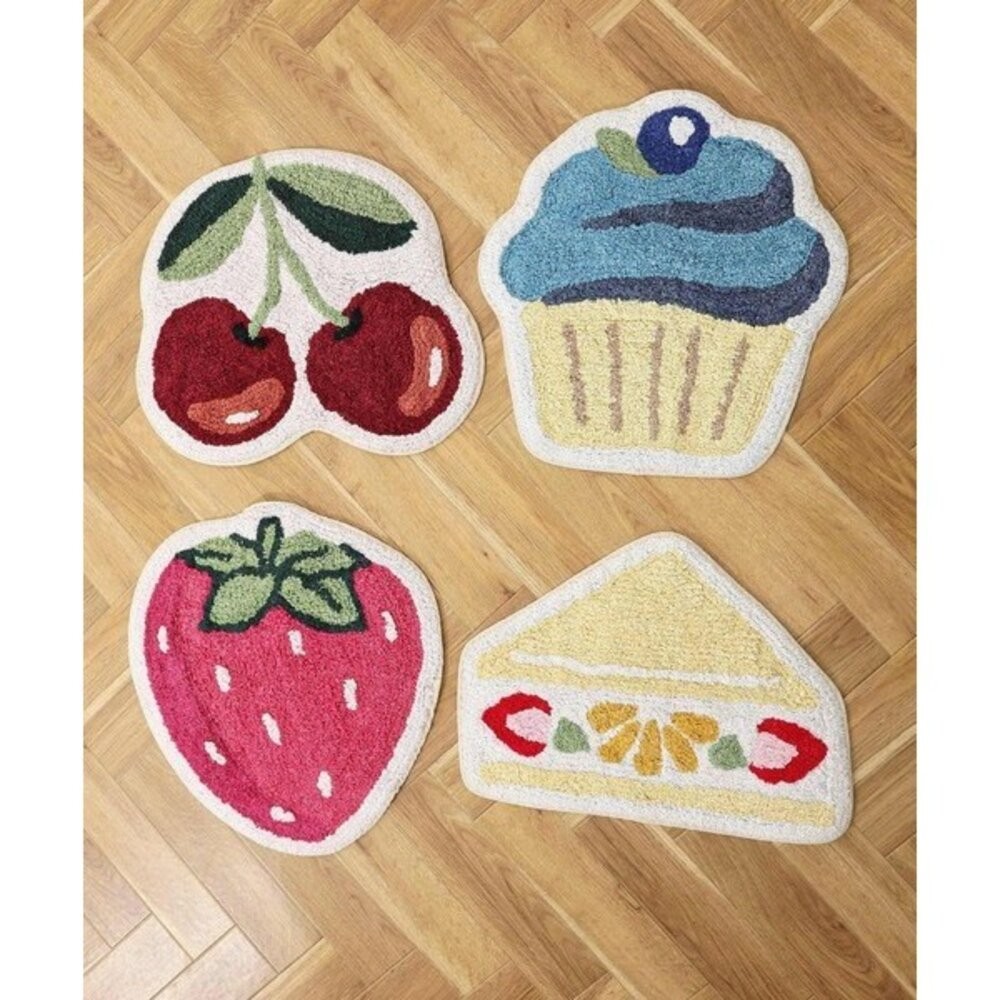 日本療癒系 Joujoulier 春夏新作 水果 貓咪造型地墊 | 椅墊 地毯 玄關 臥室 腳踏墊 小墊子-細節圖7