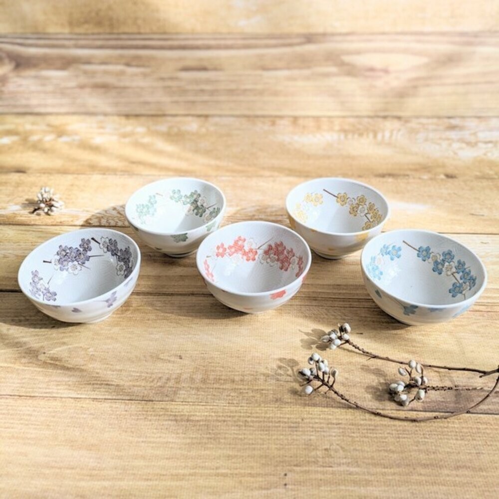 日本製美濃燒 五色櫻花日式飯碗 陶瓷碗 | 米飯碗 標準碗 飯碗 日式飯碗 美濃燒 櫻花碗 日本進口-細節圖8