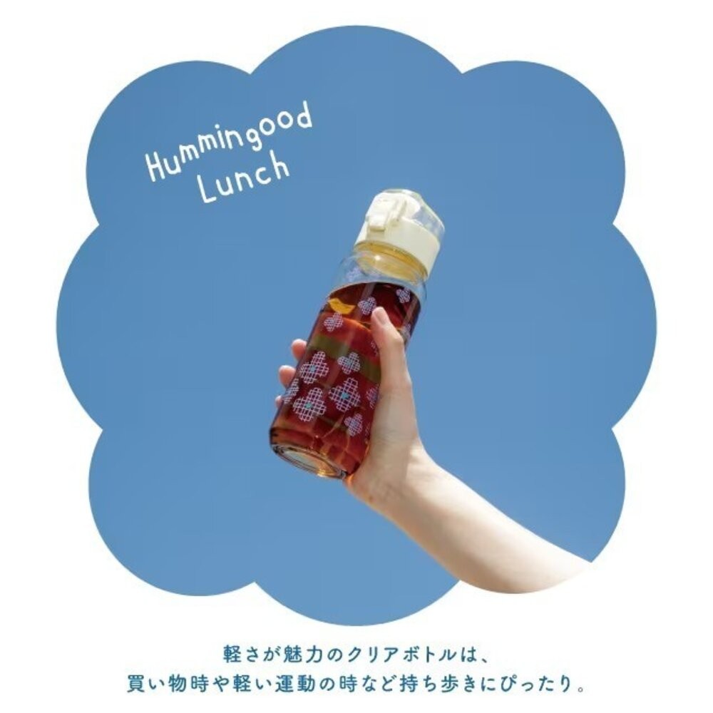 透明花朵直飲冷水壺520ml 兒童水壺 | 直飲水壺 日本水壺 辦公室水壺 彈蓋水壺-細節圖4