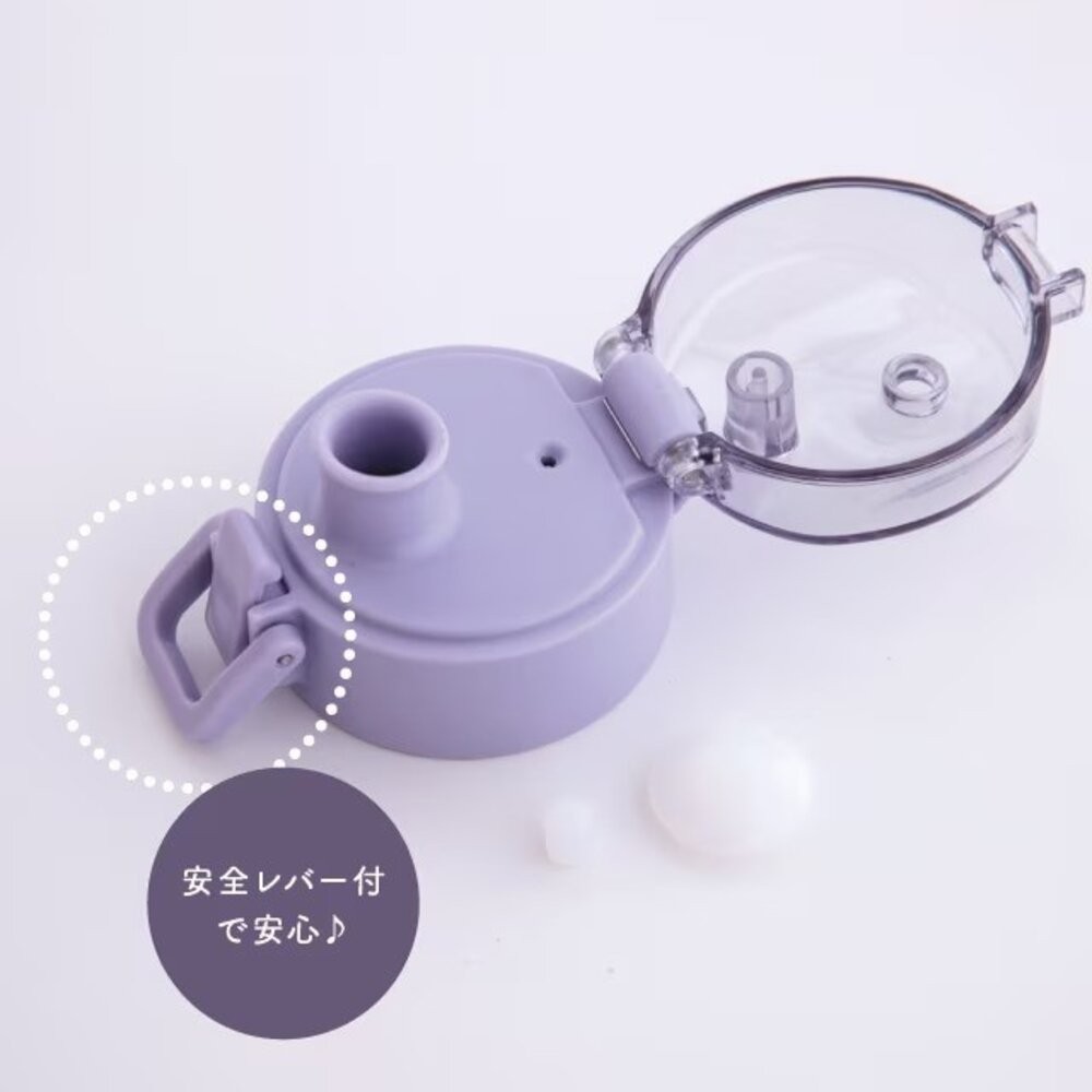 透明花朵直飲冷水壺520ml 兒童水壺 | 直飲水壺 日本水壺 辦公室水壺 彈蓋水壺-細節圖5