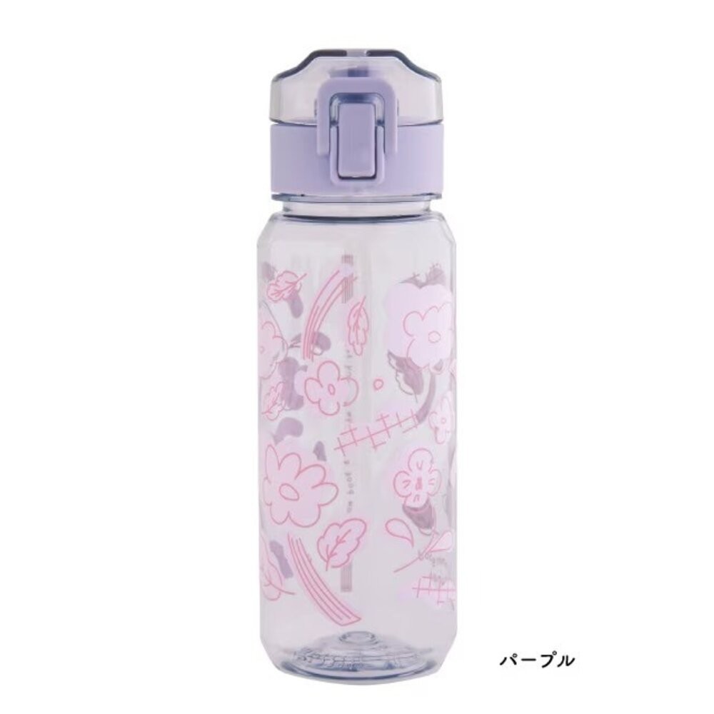 透明花朵直飲冷水壺520ml 兒童水壺 | 直飲水壺 日本水壺 辦公室水壺 彈蓋水壺-規格圖9
