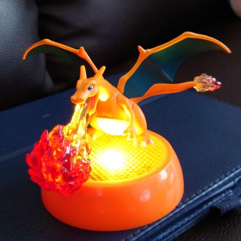 日本 萬代 精靈寶可夢發光底座公仔 神奇寶貝 | 耿鬼 噴火龍 皮卡丘 扭蛋 轉蛋 寶可夢公仔 發光 招式 日本進口-細節圖6