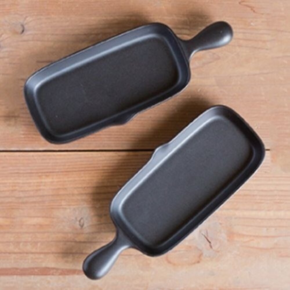 日本製萬古燒 四日市 長型烤盤 煎玉子燒 烤魚專用 | Tojiki Tonya 帶手把 陶瓷耐熱烤盤 焗烤盤 日本進口-細節圖9