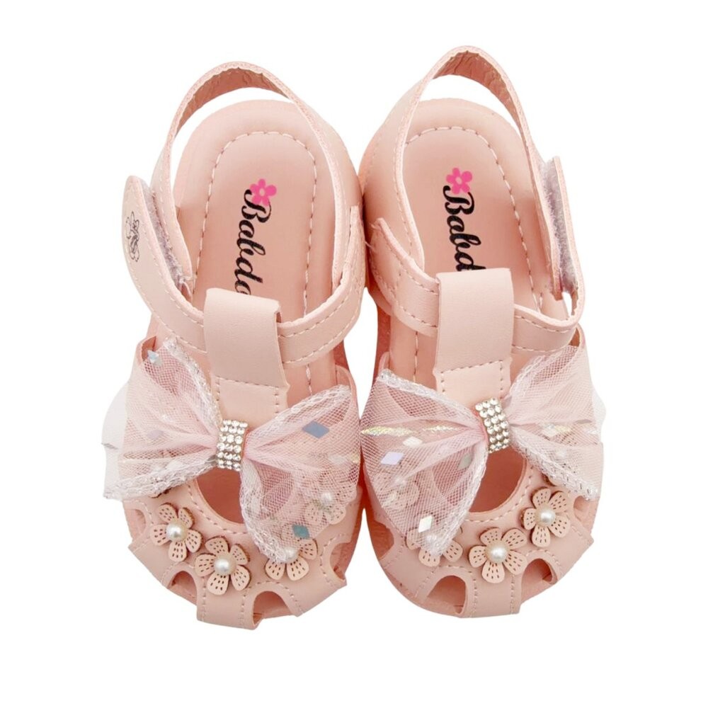 優雅漂亮蝴蝶結女童涼鞋-細節圖2