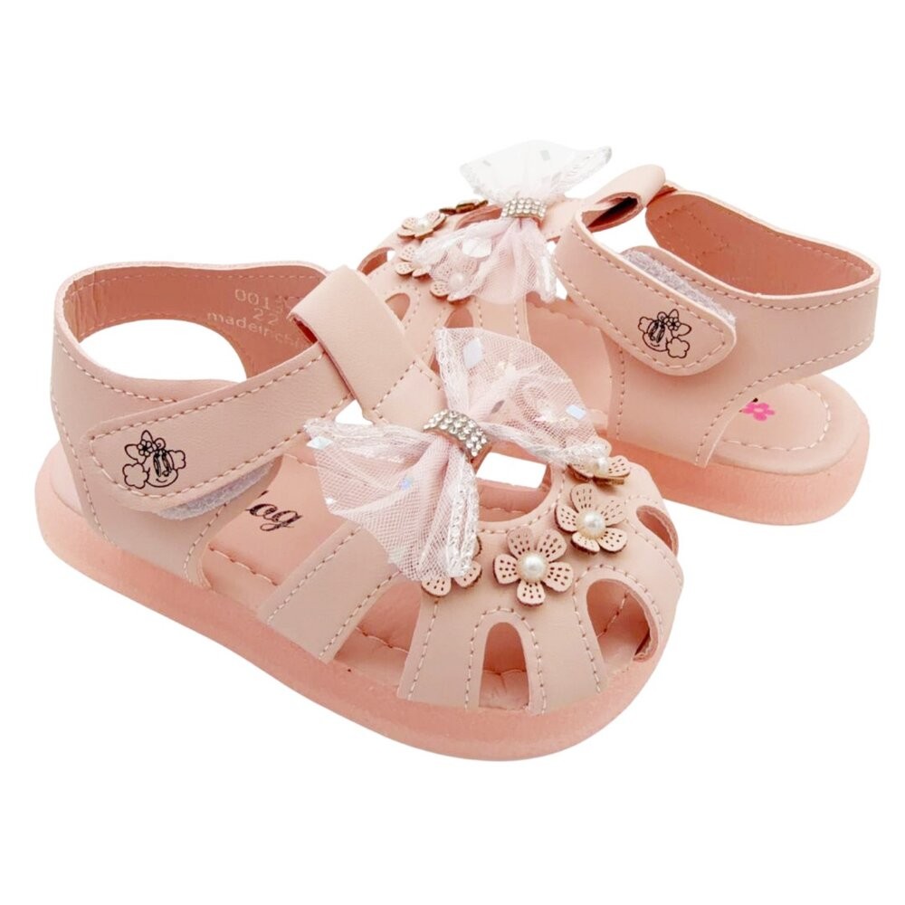 優雅漂亮蝴蝶結女童涼鞋-細節圖5