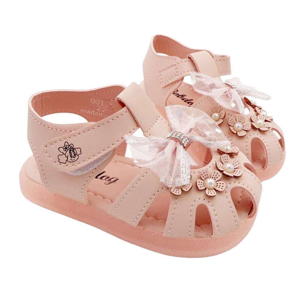 優雅漂亮蝴蝶結女童涼鞋-規格圖8