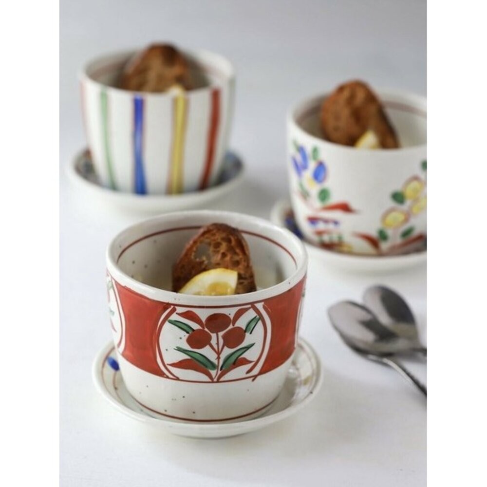 日本製 吾山窯 蒸蛋杯 杯碟 豬口杯 蕎麥麵杯 小碟子 小菜 醬料碟 甜點 布丁碗 燕窩碗 美濃燒 日本進口-細節圖5